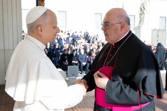 El bisbe Gerard amb el papa Lleó