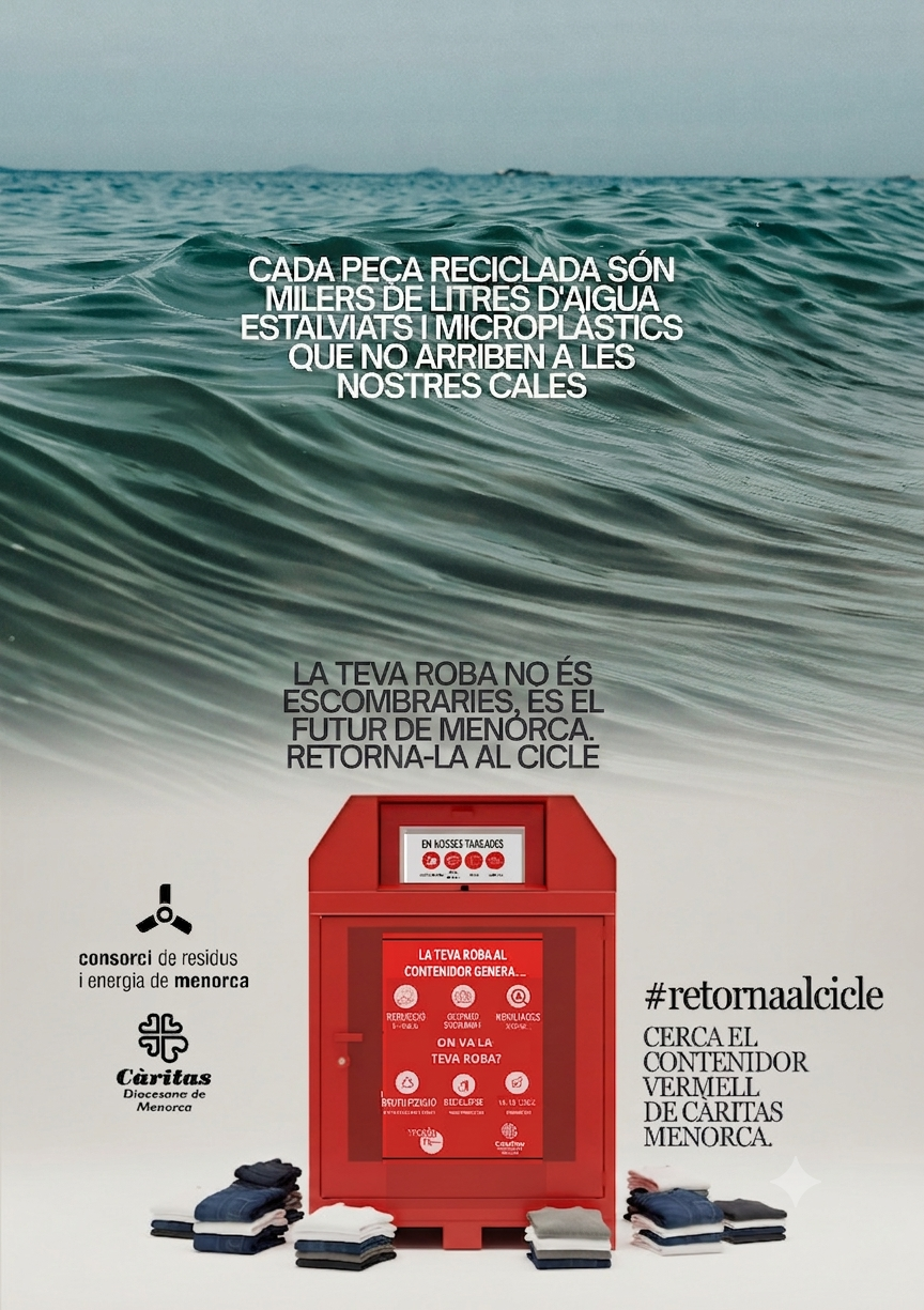 Campanya de Càritas Menorca i el Consorci de Residus i Energia. Curs 2026-27