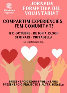 Jornada Formativa del Voluntariat de Càritas. Curs 2026-27